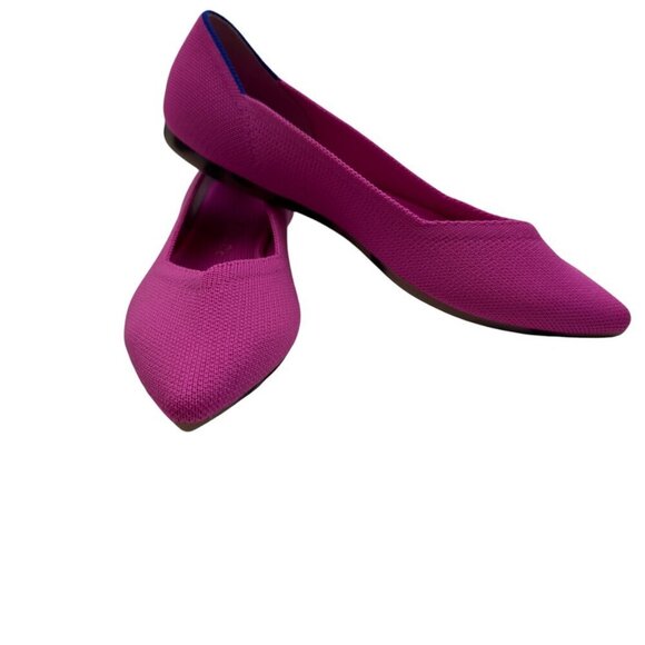 Rothy's The Point in Dragon Fruit Barbie(Pink) Flat Comfort Shoes Women's Size 7 - Picture 1 of 10